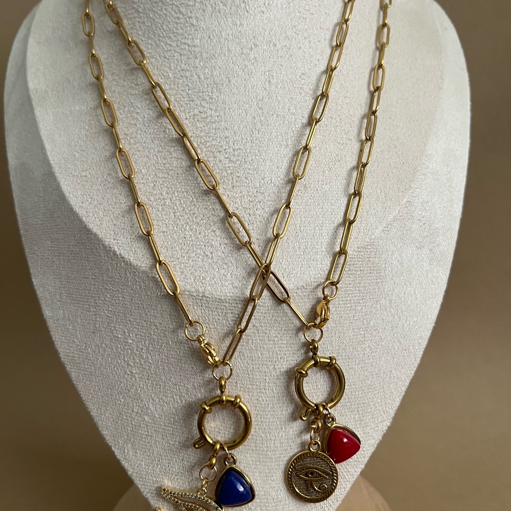 Eye Of Horus Pendant Necklace: Gold Egyptian Spiritual Jewelry